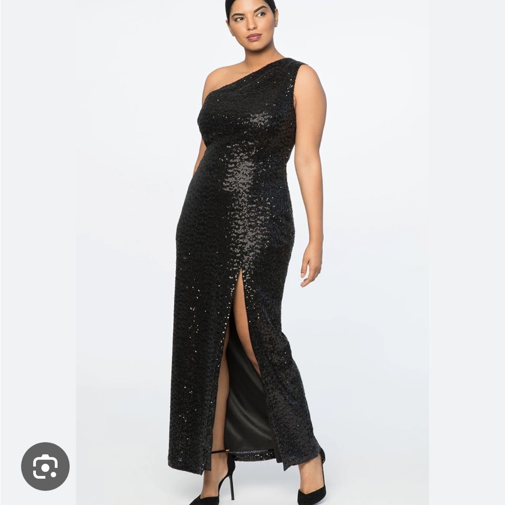 Nighthawk Sequin One Shoulder Gown by Jason Wu X Eloquii